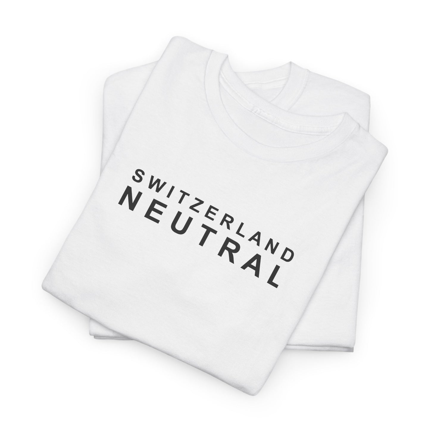 "Switzerland Neutral", Simple but clear, Unisex Heavy Cotton Red Tee