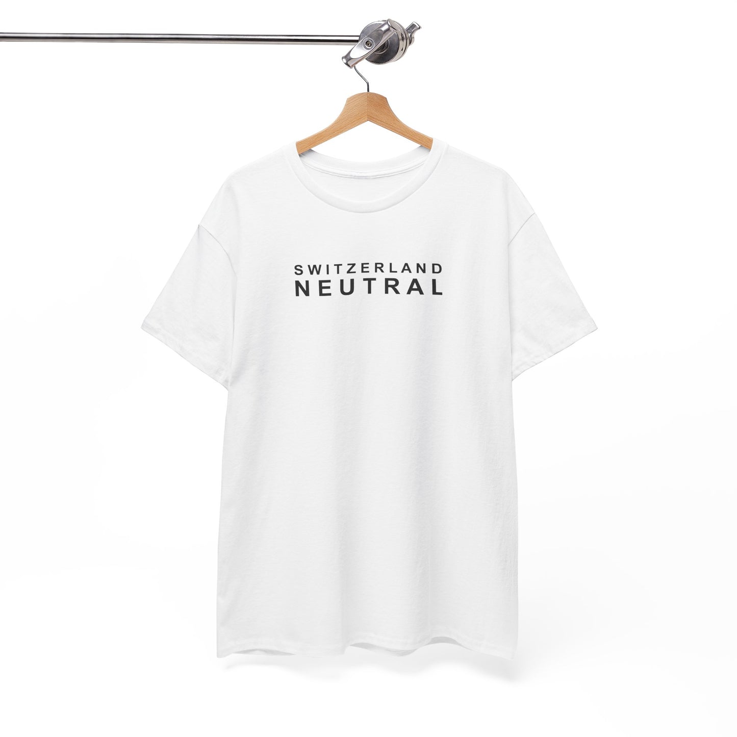 "Switzerland Neutral", Simple but clear, Unisex Heavy Cotton Red Tee