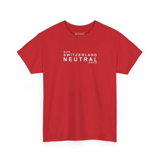 "Make Switzerland Neutral Again" Unisex Heavy Cotton Red Tee